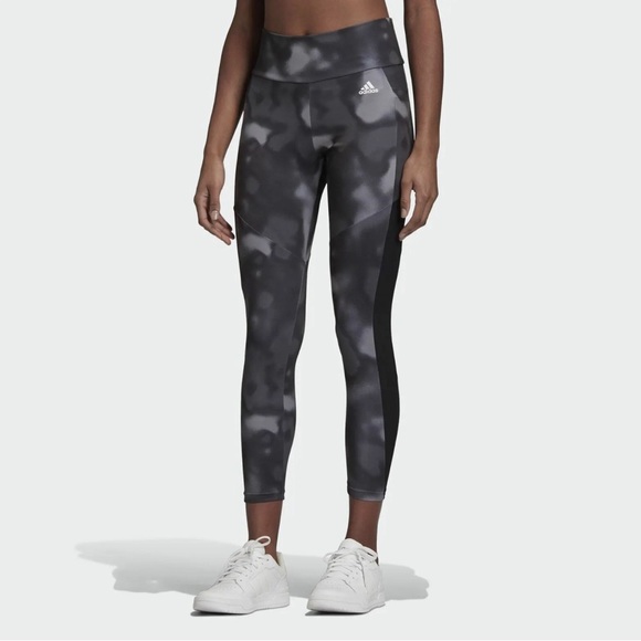 Adidas Women Designed to Move All Over Print Tights Legging GD4652 Size L - Picture 7 of 8